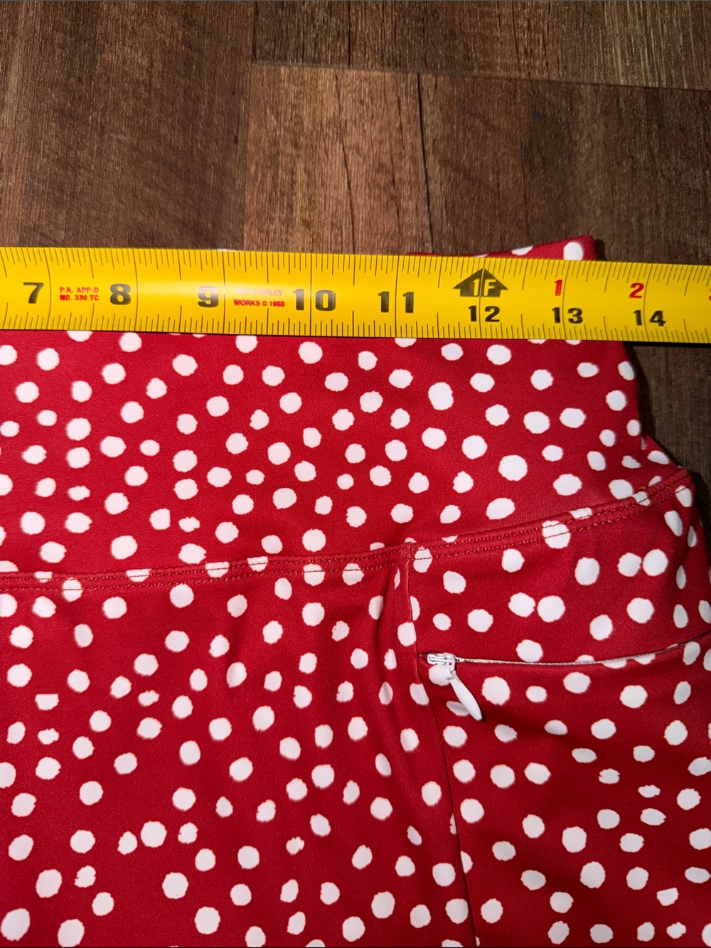 Women’s Polka Dot Athletic skirt with attached shorts size M with pockets - Picture 3 of 8